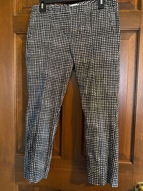 Reed gingham black and white Capri crop pants size 8